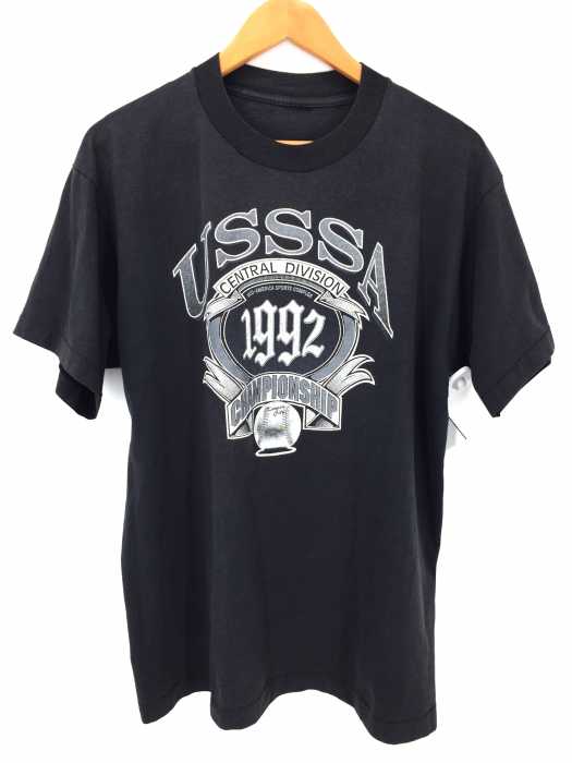 USED古着 (ユーズドフルギ) 1992 USSSA CENTRAL DIVISION CHAMPIONSHIP Tシャツ 墨黒 メンズ トップス