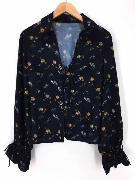 SLY(スライ) GYPSOFHILAレースUP SH 花柄 シャツブラウス レースアップ レディース トップス