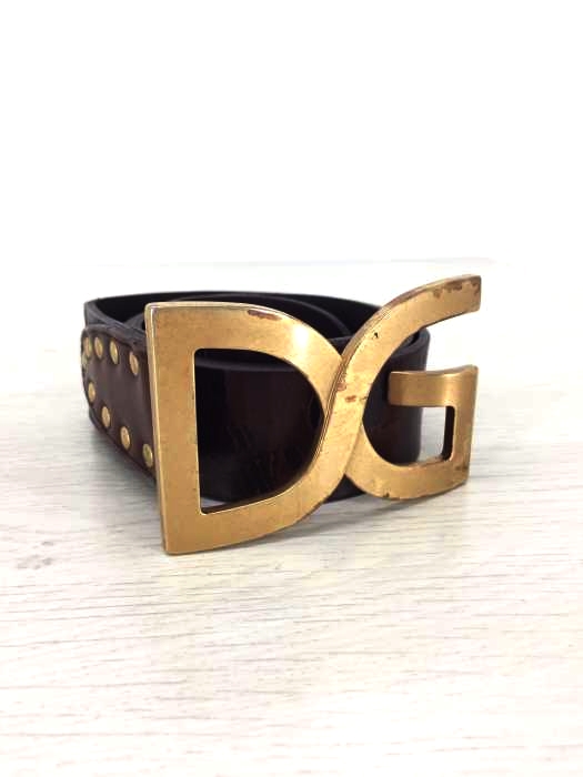 DOLCE&GABBANA（ドルチェアンドガッバーナ） レザーベルト DG ロゴベルト メンズ ファッション雑貨