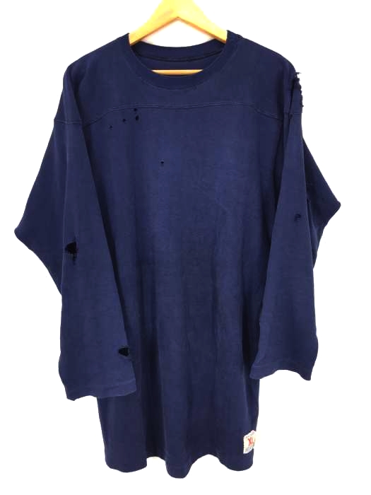 Champion(チャンピオン) vintage USA製 プロダクツタグ エルボーパッチフットボールTシャツ メンズ トップス