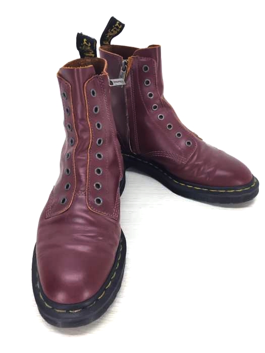 Dr.Martens(ドクターマーチン) LACELESS サイドジップ レザーブーツ OXBLOOD メンズ シューズ