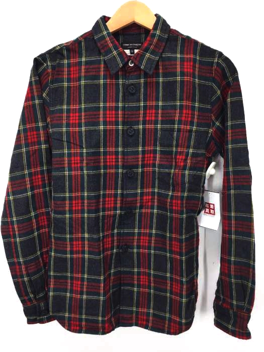 COMME des GARCONS HOMME PLUS（コムデギャルソンオムプリュス） AD2012 ウールチェックネルシャツ メンズ トップス