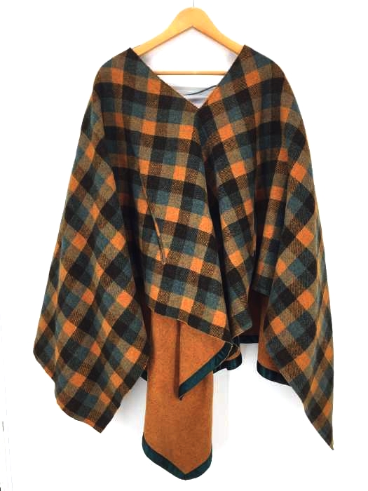 MM6 Maison Margiela（エムエムシックス メゾンマルジェラ） チェック ウールポンチョ レディース アウター
