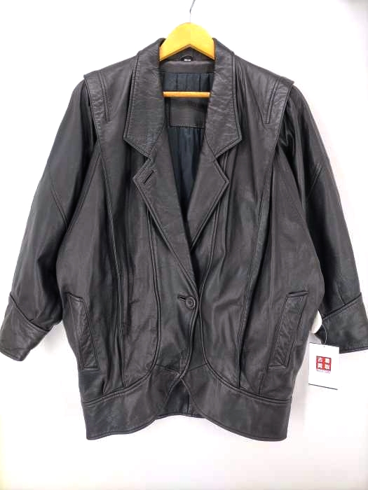 USED古着（ユーズドフルギ） イタリア製 FARFALLA  2Bドルマンレザージャケット 肩パッド メンズ アウター