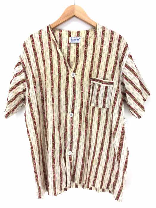 FRUIT OF THE LOOM （フルーツオブザルーム） 総柄ノーカラーシャツ メンズ トップス