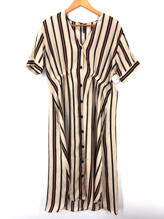 ZARA TRF collection（ザラティーアールエフコレクション） ストライプ柄ボタンワンピース レディース ワンピース