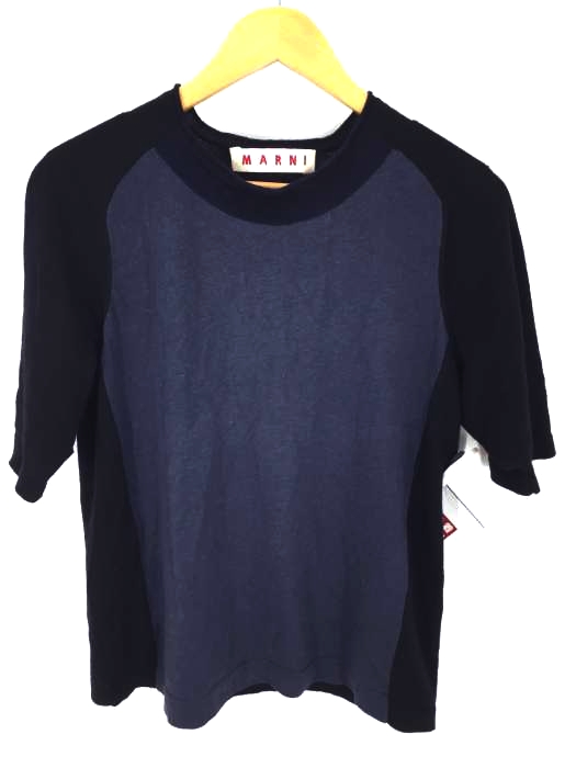 MARNI(マルニ) 切替 半袖 カシミヤニットセーター レディース トップス