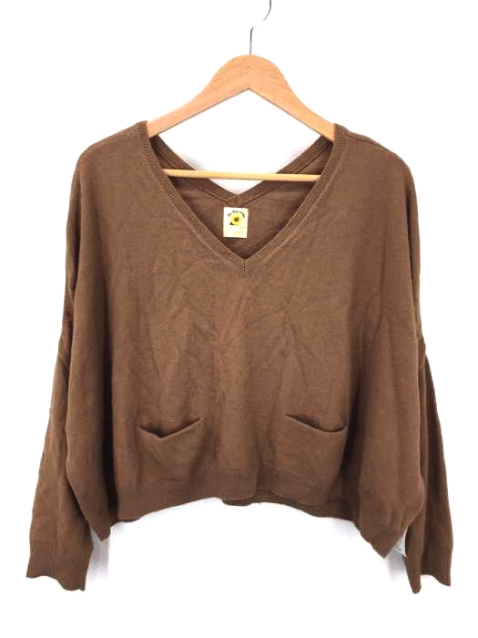 The Wayof Chic Ray BEAMS（ザウェイオブチック レイビームス） クロップド丈オーバーシルエットVネックニット レディース トップス