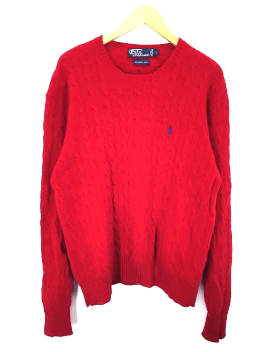 Polo by RALPH LAUREN（ポロバイラルフローレン） LAMBS WOOL ケーブルニット メンズ トップス