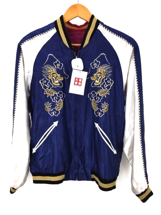 TAILOR TOYO（テイラートウヨウ） SOUVENIR JACKET EAGLE×JAPAN MAP リバーシブルアセテートサテンスカジャン メンズ アウター