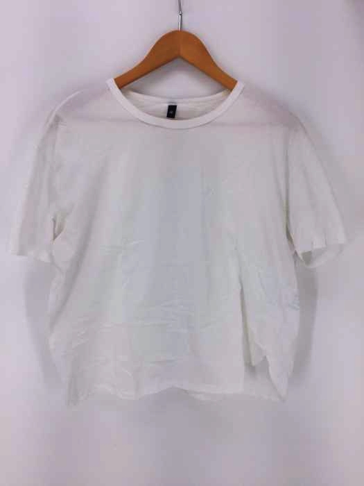 maison de soil（メゾンドソイル） サイドスリット ショート丈クルーネックTシャツ レディース トップス