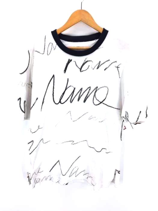 Name.(ネーム) トリム総柄Tシャツ ドロップショルダー メンズ トップス