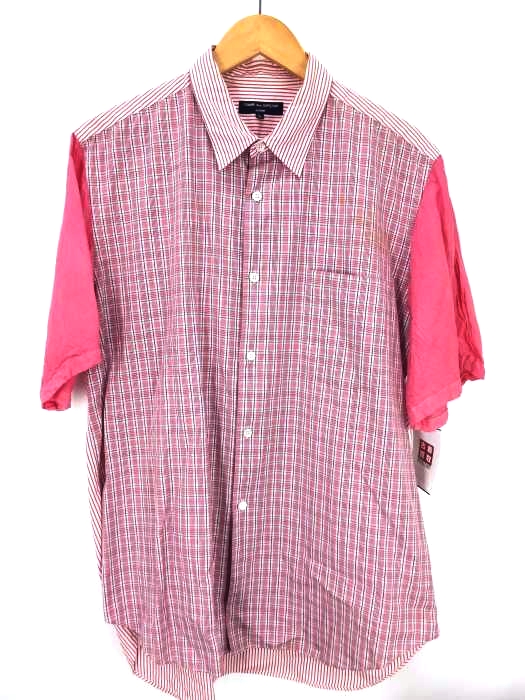 COMME des GARCONS HOMME（コムデギャルソンオム） AD2004 袖口切替クレイジーパターン半袖シャツ メンズ トップス