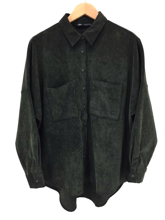 ZARA（ザラ） new lapel retro loose large pockets shirt レディース トップス