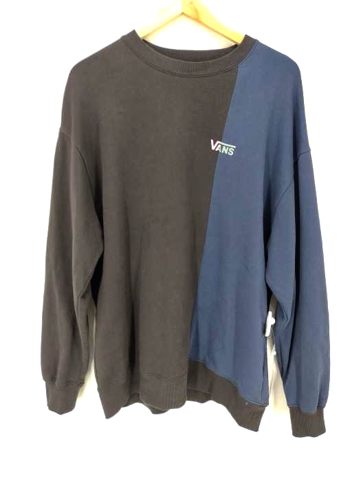 VANS(バンズ) Color Block Sweat ドッキングバイカラー ビックシルエット クルーネックスウェット メンズ トップス
