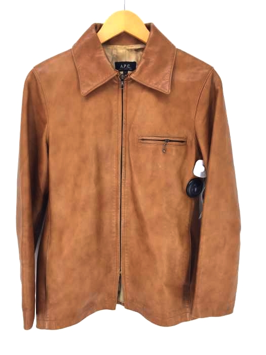 A.P.C.(アーペーセー) RUE DE FLEURUS PARIS フランス製 シングルライダース ririジップ メンズ アウター