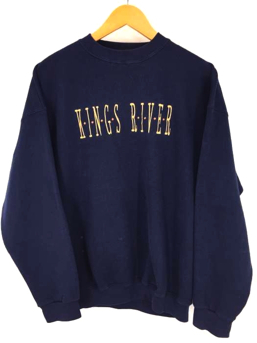 USED古着（ユーズドフルギ） USA製KINGS RIVER刺繍クルーネックスウェット メンズ トップス