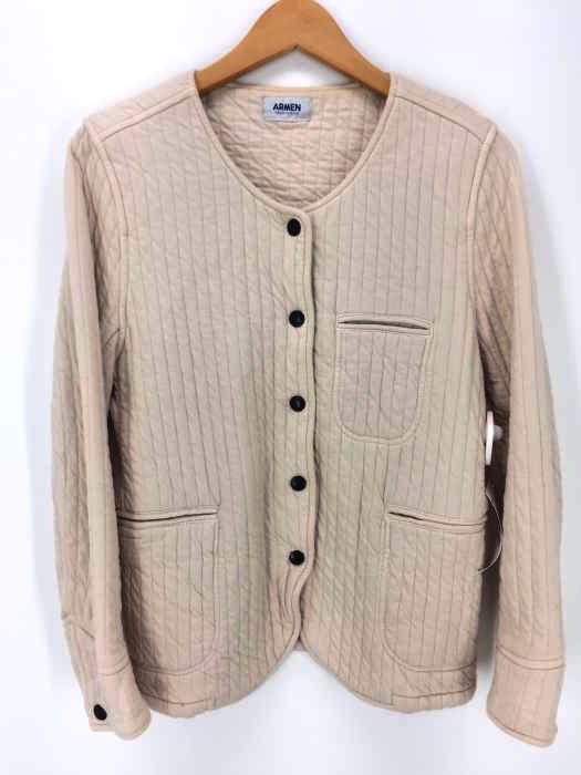 ARMEN(アーメン) ノーカラーコットンキルティングジャケット レディース アウター
