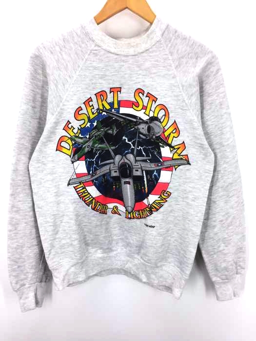 USED古着(ユーズドフルギ) DESERT STORM プリントラグランスウェット メンズ トップス