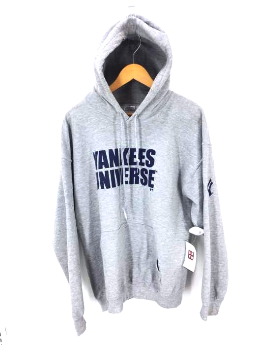 USED古着（ユーズドフルギ） GILDANボディ YANKEES UNIVERSE プリントプルオーバーパーカー メンズ トップス