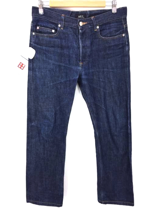 A.P.C.(アーペーセー) マカオ製 RESCUE セルビッチ ストレートデニムパンツ 5ポケット インディゴ ボタンフライ メンズ パンツ