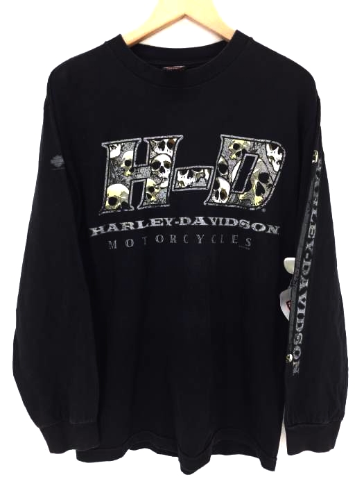 HARLEY-DAVIDSON（ハーレーダビッドソン） MOTORCYCLES クルーネックロングTシャツ メンズ トップス