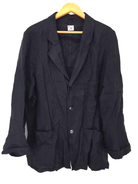 OLDMAN’S TAILOR(オールドマンズテーラー) Black Linen Work Jacket リネンワークジャケット メンズ アウター