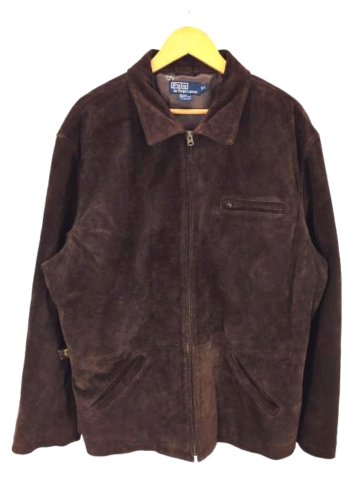 Polo by RALPH LAUREN（ポロバイラルフローレン） スエードレザー ジップアップジャケット メンズ アウター