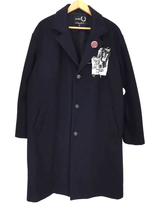 RAF SIMONS（ラフシモンズ） PRINTED PATCH WOOL COAT プリントパッチ ウール チェスターコート メンズ アウター