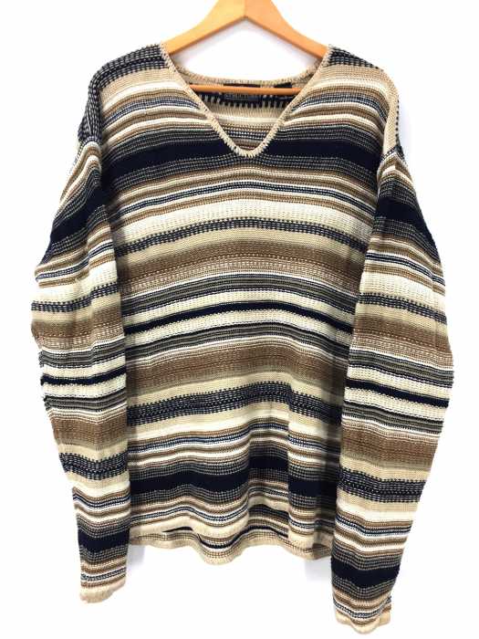 USED古着  （ユーズドフルギ） STRUCTURE ラミーコットン 総柄ニット UNISEX メンズ トップス