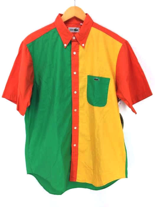 CHEMISE LACOSTE（シュミーズ ラコステ） クレイジーパターン マルチカラー ボタンダウンシャツ メンズ トップス
