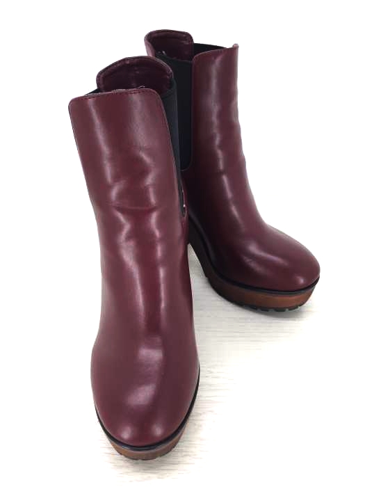 SLY（スライ） WOOD CHUNKY HEEL BOOTS サイドゴア ショートブーツ レディース シューズ