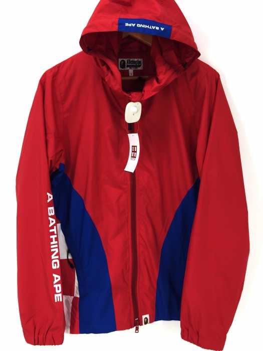 A BATHING APE （アベイシングエイプ） フラッグチェックジップアップ フーディー ウインドブレーカー メンズ アウター