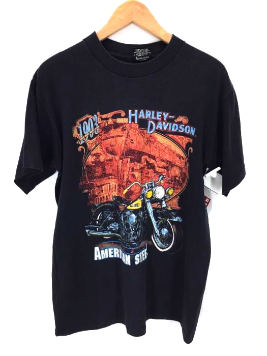 HARLEY DAVIDSON（ハーレーダヴィットソン） AMERICAN STEEL 両面バイカーTシャツ メンズ トップス