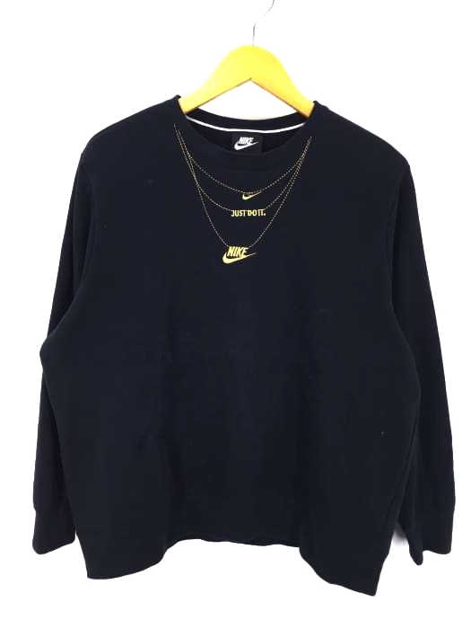 NIKE(ナイキ) Gold Chain Sweatshirt Black ユニセックス レディース トップス
