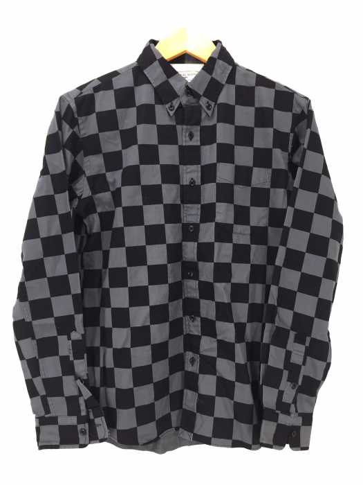 SHIPS GENERAL SUPPLY（シップスジェネラルサプライ） SCREEN PAINTED TWILL フラッグチェックシャツ メンズ トップス