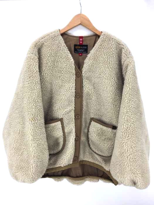 ALPHA INDUSTRIES（アルファインダストリーズ） ノーカラーボアブルゾン レディース アウター