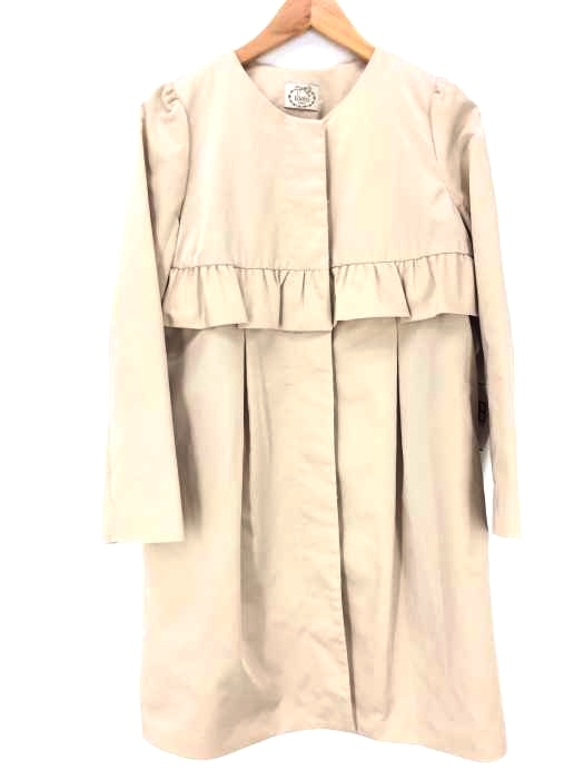 tocco closet（トッコクローゼット） フロントフリルライン入り ノーカラートレンチコート レディース アウター