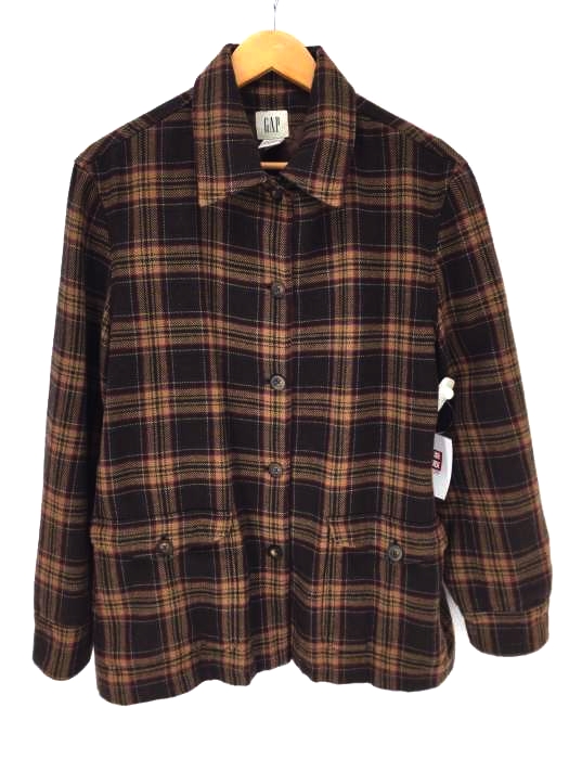 Gap（ギャップ） エルボーパッチチェックネルシャツ レディース トップス
