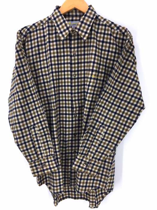 AQUASCUTUM （アクアスキュータム） コットン　チェックシャツ メンズ トップス