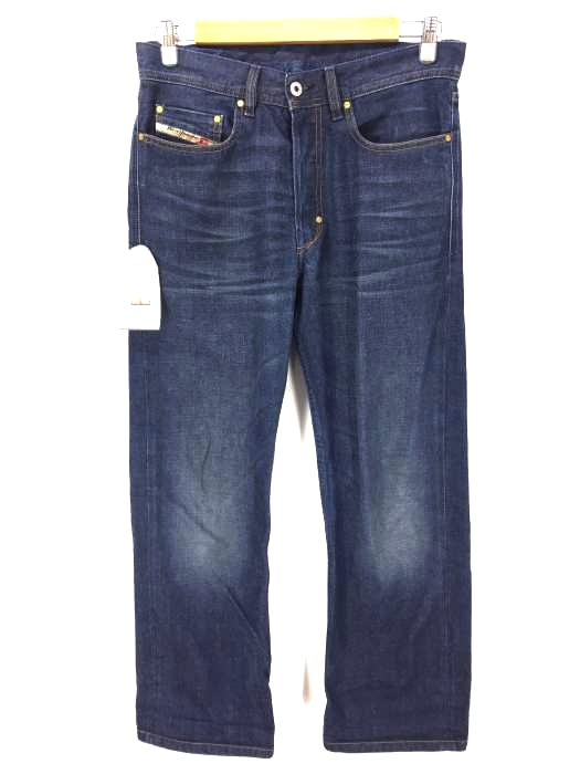 DIESEL（ディーゼル） KURATT シワ加工 ユーズド加工 ウォッシュド ボタンフライ ストレートデニムパンツ メンズ パンツ