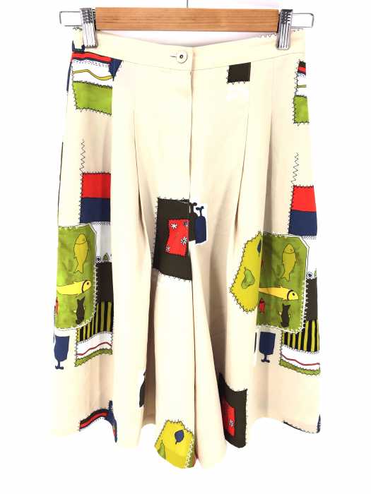 USED古着 (ユーズドフルギ) 総柄シフォンワイドパンツ レディース パンツ