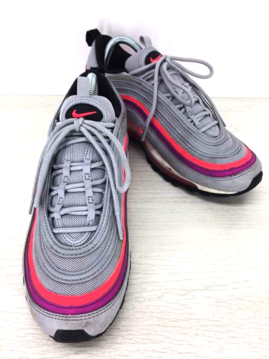 NIKE（ナイキ） WMNS AIR MAX 97 WOLF GREY SOLAR RED-VIVID PURPLE-BLACK メンズ シューズ
