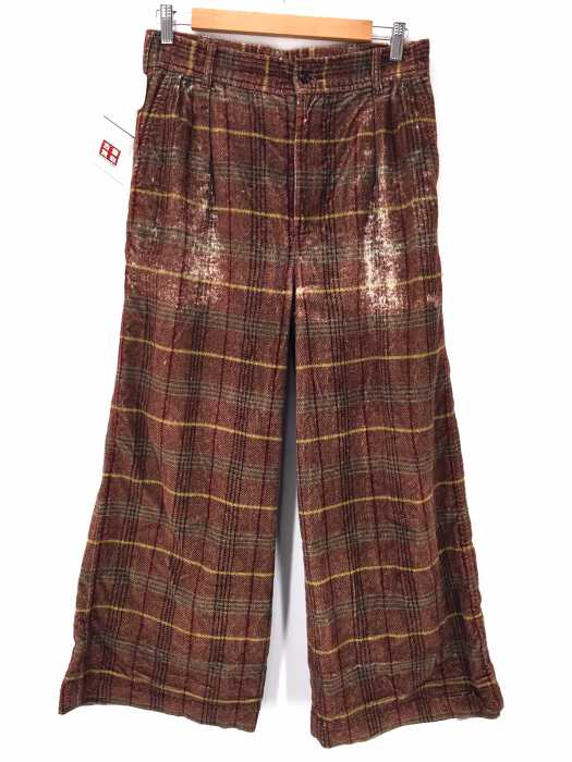 Needles （ニードルス） baggy pant Printed Velveteen Plaidチェックワイドパンツ メンズ パンツ