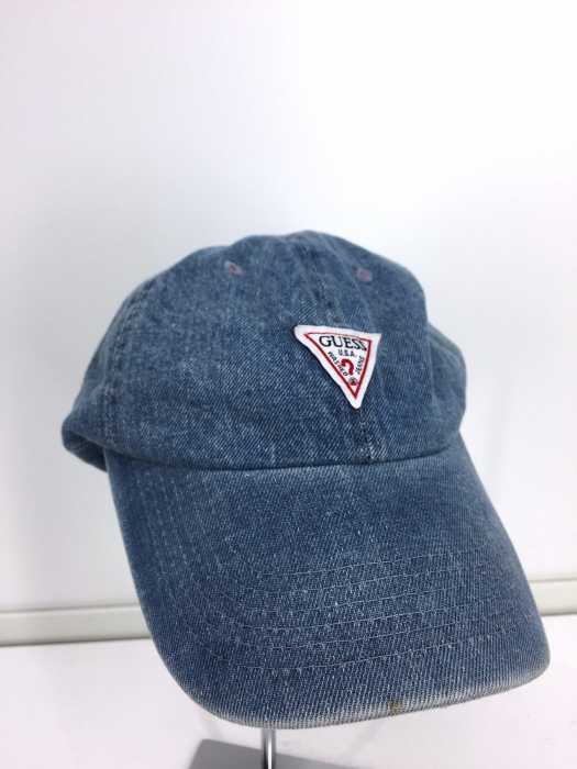 GUESS JEANS（ゲスジーンズ） TRIANGLE LOGO 6パネルデニムキャップ メンズ 帽子