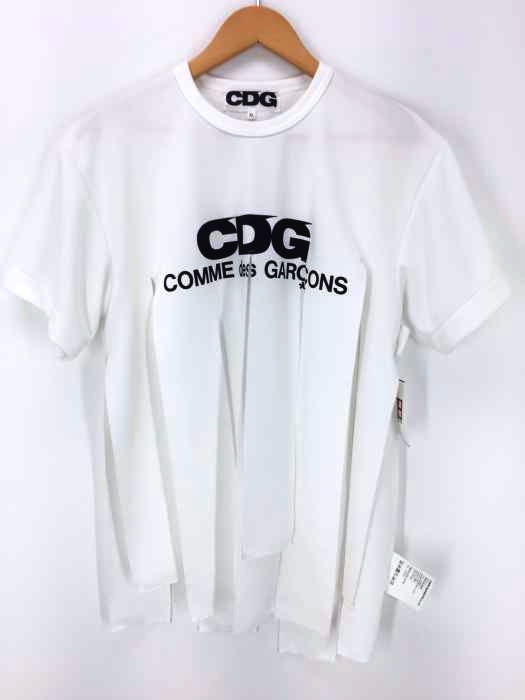 CDG COMME des GARCONS（シーディージー コムデギャルソン） AD2018 カッティングロゴTシャツ メンズ トップス