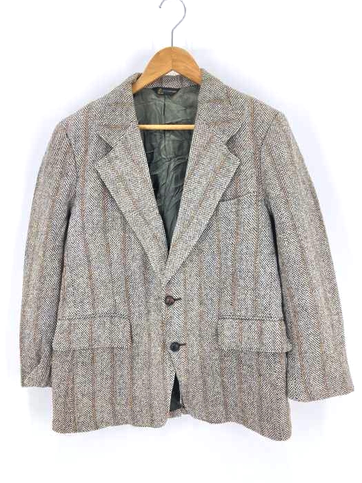 USED古着（ユーズドフルギ） Harris Tweed USA製 2Bウールテーラードジャケット メンズ アウター