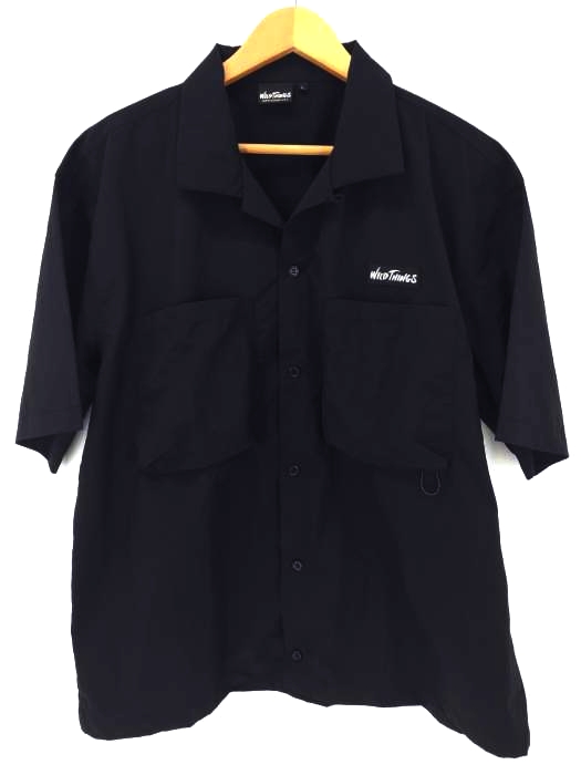 WILDTHINGS(ワイルドシングス) CAMP SHIRT オープンカラー SUPPLEXナイロン 開襟シャツ メンズ トップス