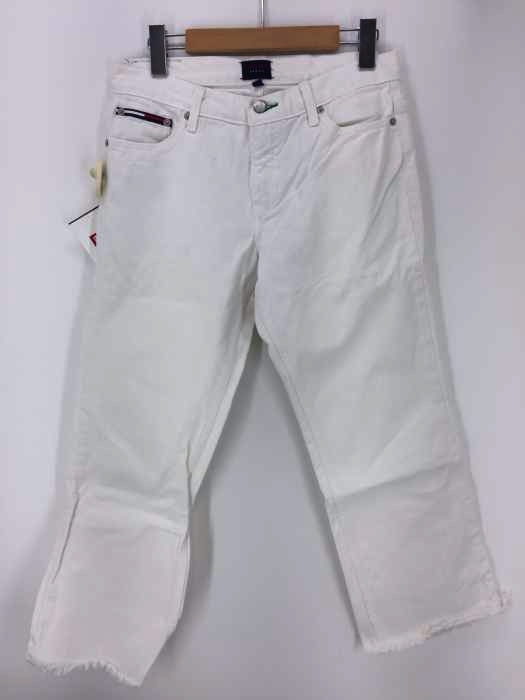 tommy jeans（トミージーンズ） ホワイトデニム カットオフ メンズ パンツ