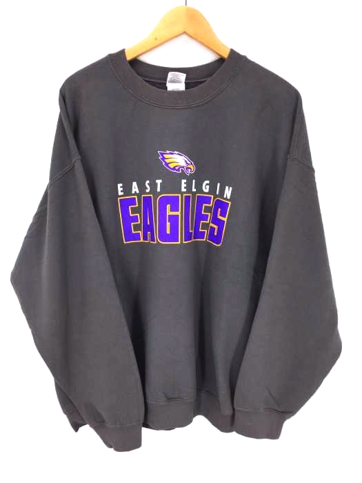 USED古着(ユーズドフルギ) GILDANボディ EAST ELGIN EAGLES スウェット メンズ トップス